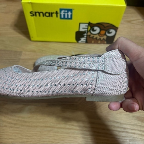 Smartfit Pink Jeweled Flats Dress Shoes Sz 4 NEW Kids Girls - Picture 7 of 7